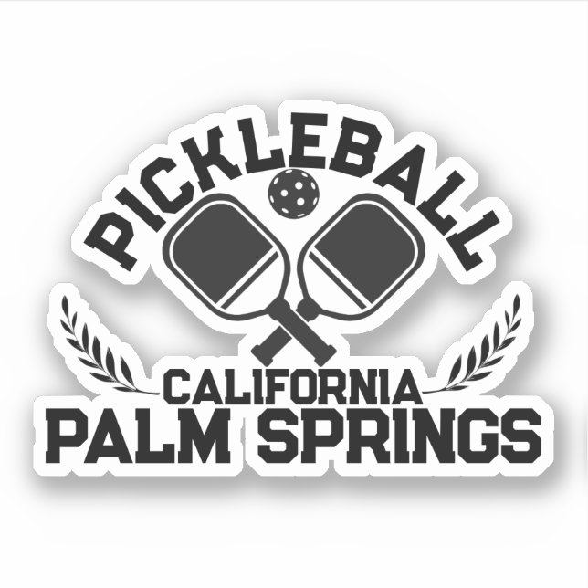 Pickleball Paddle Palm Springs California Custom Aufkleber (Vorderseite)