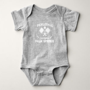 Pickleball Paddle Palm Springs California Custom Baby Strampler