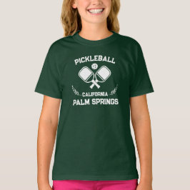 Pickleball Paddle Palm Springs California Custom T-Shirt