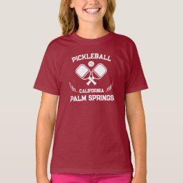 Pickleball Paddle Palm Springs California Custom T-Shirt