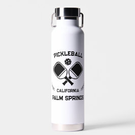 Pickleball Paddle Palm Springs California Custom Trinkflasche