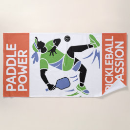 Pickleball Paddle Power Vacacation Style Strandtuch