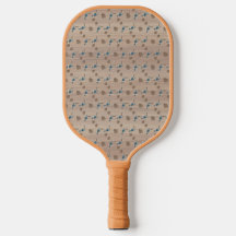 Pickleball Paddle, Retro Tiki Parrot und Palm