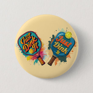 Pickleball Paddle - Sport & Spaß Design Button