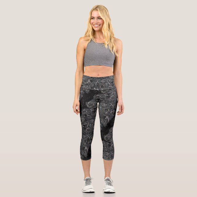 Pickleball Paddle Tornado!! Hochwaisted-Capris Capri Leggings (Vorderseite)