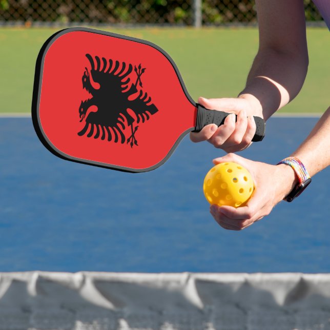 Pickleball Paddle unter der Flagge Albaniens (InSitu)