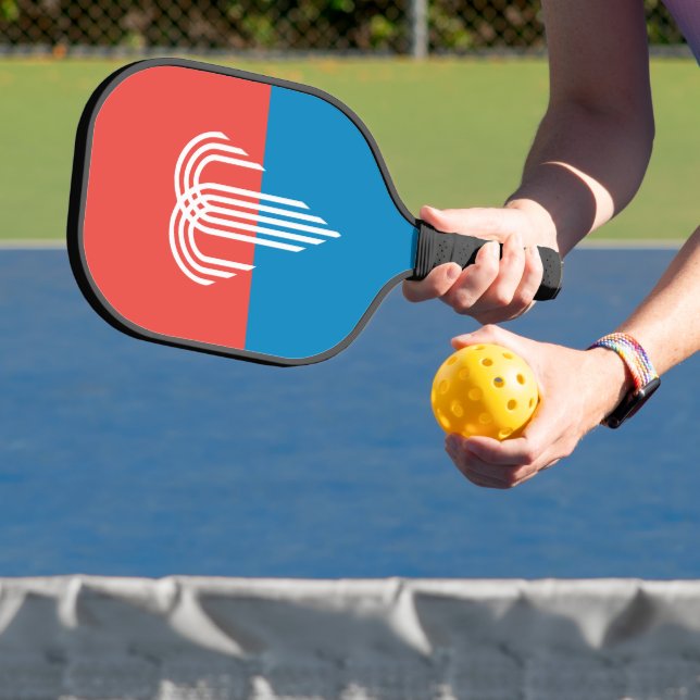 Pickleball Paddle unter der Flagge von Kansas City (InSitu)