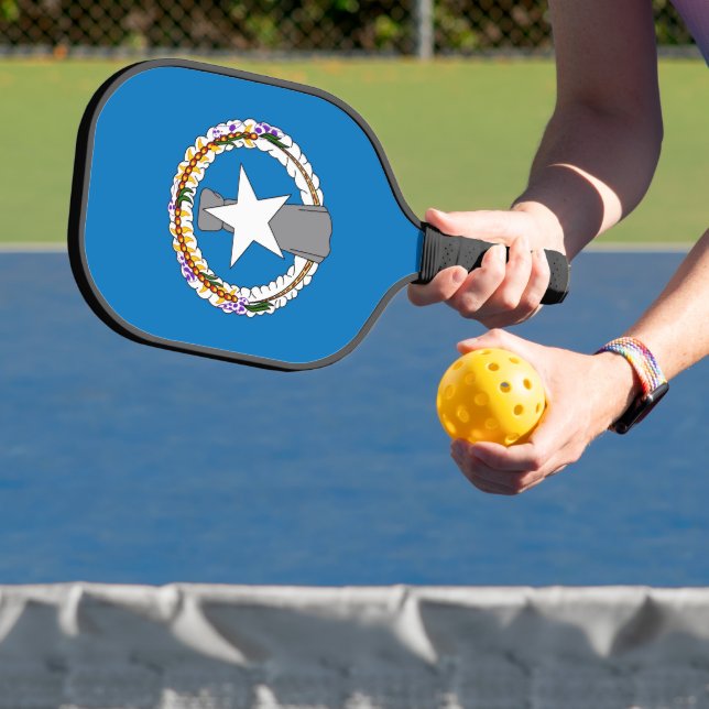 Pickleball Paddle unter der Flagge von Nord-Marian (InSitu)