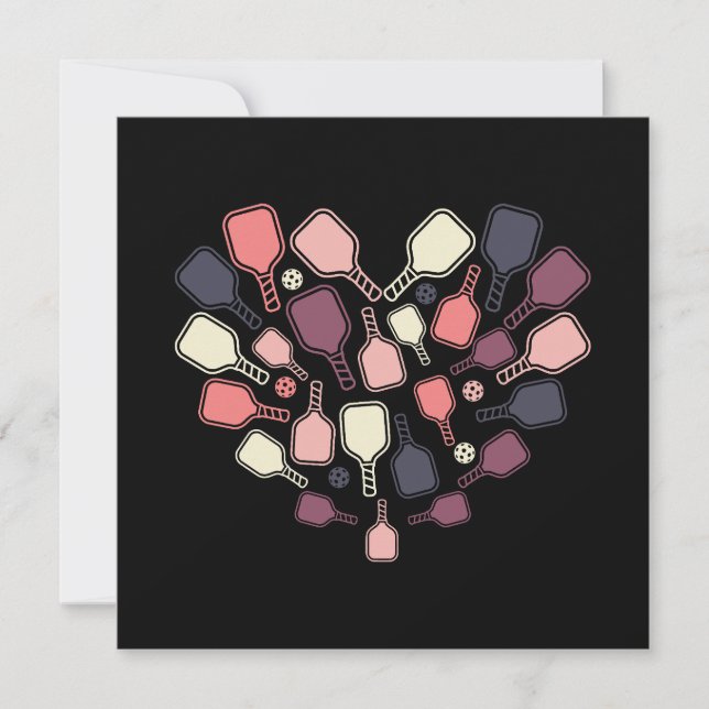  Pickleball Paddles Heart Dankeskarte (Vorderseite)