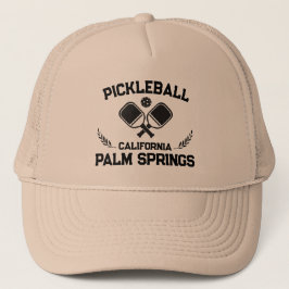 Pickleball Palm Springs California US Custom Truckerkappe
