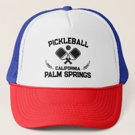 Pickleball Palm Springs California US Custom Truckerkappe