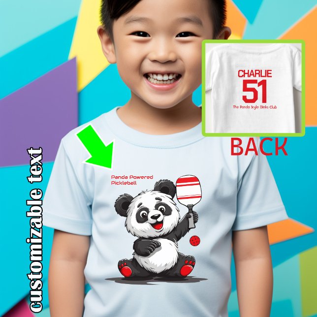 Pickleball Panda Baby T-shirt (Pickleball Panda Baby T-Shirt)