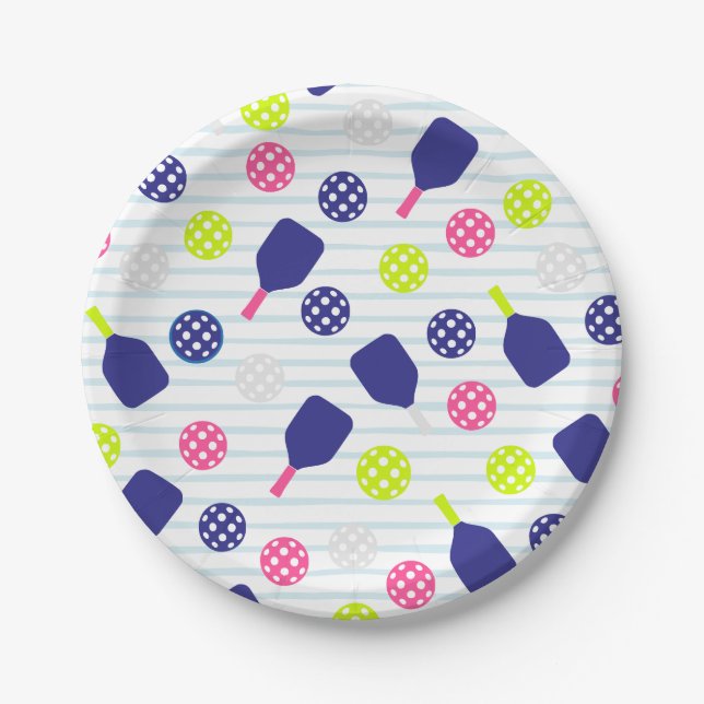 Pickleball-Papierplatten Pappteller (Vorderseite)