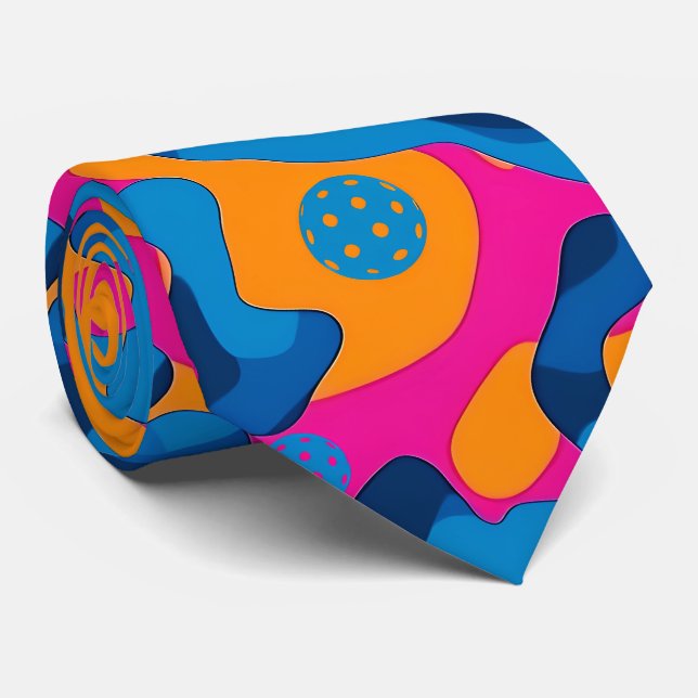 Pickleball-Party-Camouflage Krawatte (Gerollt)