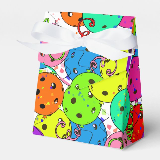 Pickleball Party Confetti und Pickleball Balloons Geschenkschachtel (Vorderseite)