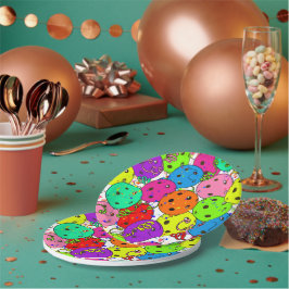Pickleball Party Confetti und Pickleball Balloons Pappteller