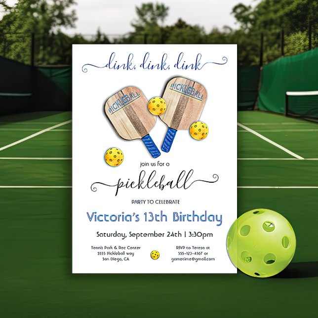Pickleball Party Dink Birthday Einladung (Von Creator hochgeladen)