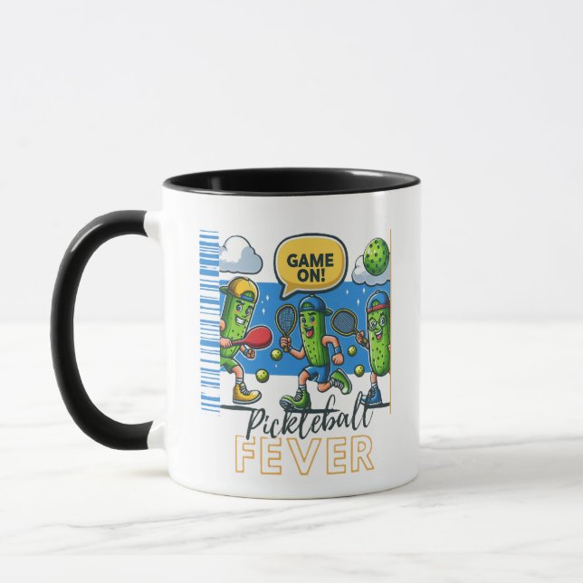 Pickleball Party: Game On! Pickleball Fieber Tasse (Links)