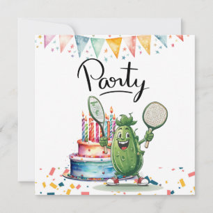 Pickleball Party Geburtstag Einladung