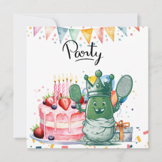 Pickleball Party Geburtstag Einladung