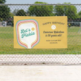 Pickleball-Party Lassen Sie uns die Retro-Streifen Banner