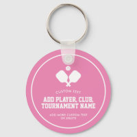 Pickleball Party Paddles Pink White Custom