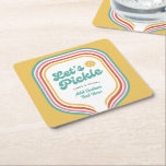 Pickleball-Party Pickle Retro-Regenbogenstreifen Rechteckiger Pappuntersetzer<br><div class="desc">Untersetzer für Ihr nächstes Pickleball-Party. Design bietet eine Retro-Streifen Kontur eines Pickleball Paddle und die Worte "Let's Pickle" in einem lustigen Schriftart. Fügen Sie einfach Ihren eigenen Text hinzu - Spielername, Pickleball Club/Turniername, etc. Ideal für eine erwachsene Pickleball Geburtstagsfeier, Typ- oder Mädchensammlung Ansammlung oder Alltagsspass. Lass uns spielen - der...</div>