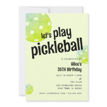 Pickleball Party Sportgrün individuelle Einladung