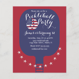 Pickleball Party US Flagge Patriotic Flyer