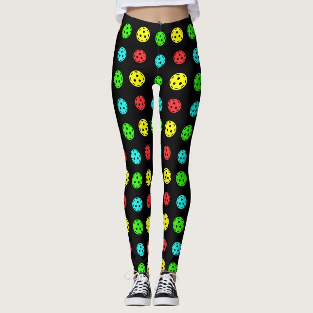 Pickleball Pattern multicolor Leggings (Vorderseite)