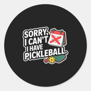 Pickleball pensionierter Dink-Opa lustiges Sportge Runder Aufkleber