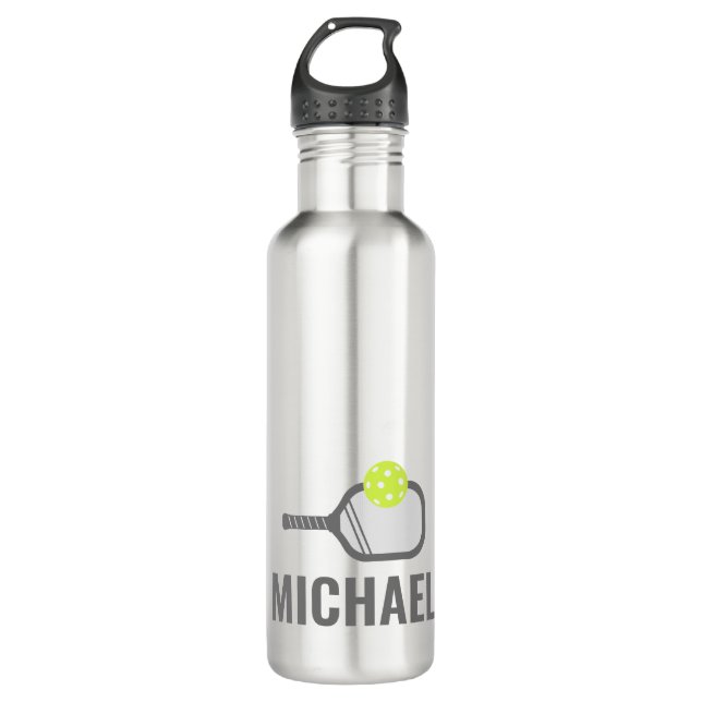 Pickleball Personalisiert Edelstahlflasche (Vorderseite)