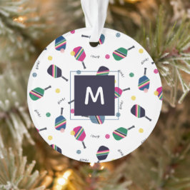 Pickleball Personalisiert Monogram Weihnachten Ornament