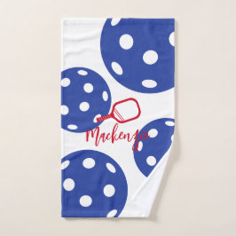 Pickleball Personalisiert Red White Sweat Handtuch