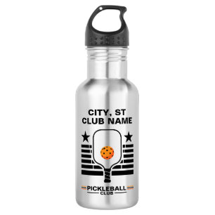 Pickleball Personalisierter Name Pickleball Club Edelstahlflasche