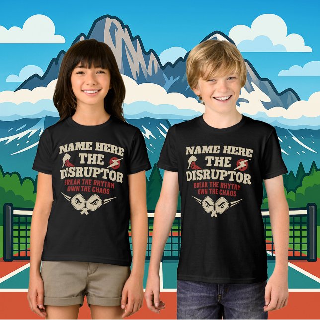 Pickleball Personalisierter Name The Disruptor Tri-Blend Shirt (PICKLEBALL PERSONALIZED YOUTH T-SHIRT)
