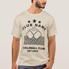 Pickleball Personalized Club Name T-Shirt