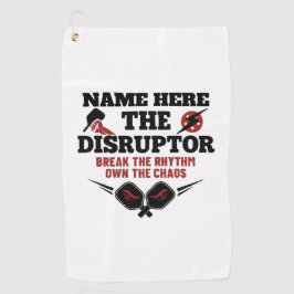 Pickleball Personalized Name The Disruptor Towel Golfhandtuch
