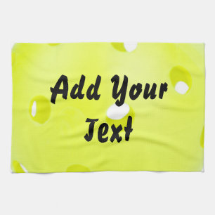 Pickleball Pickle Ball Yellow Personaliz Geschirrtuch