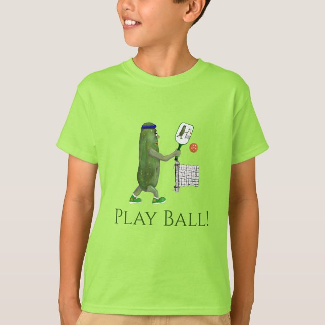 Pickleball Pickle Play Ball TShirt pour garçons (Devant)