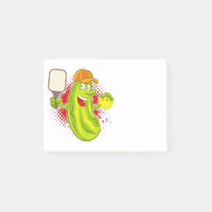 Pickleball Pickle Player Post-it Klebezettel