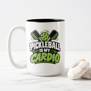 Pickleball "PICKLEBALL IST MEIN CARDIO" Sportsklei Zweifarbige Tasse