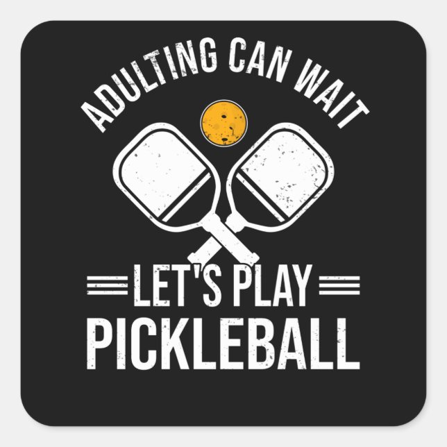 Pickleball Pickleball Player Hobby Eltern Quadratischer Aufkleber (Vorderseite)