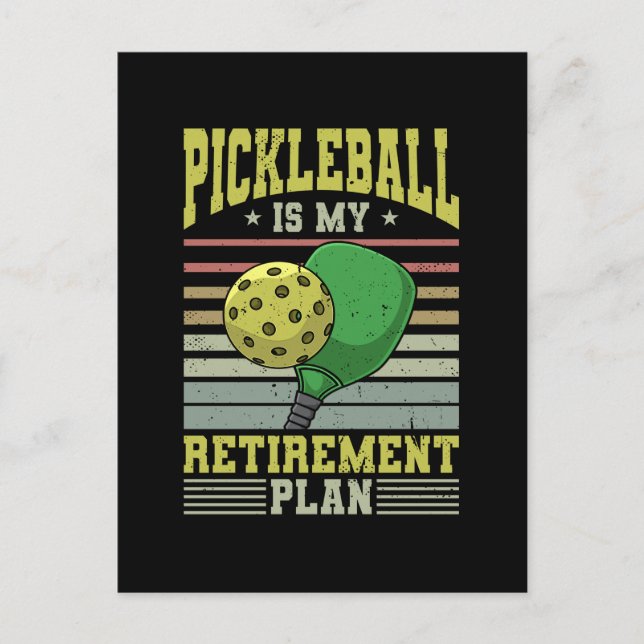 Pickleball - Pickleball Retirement Postkarte (Vorderseite)