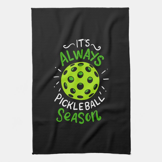 Pickleball - Pickleball-Saison Geschirrtuch (Vertikal)
