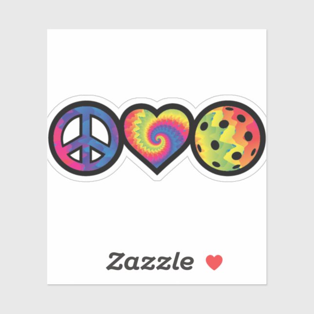 Pickleball Pickleball stickers Peace Love (Feuille)