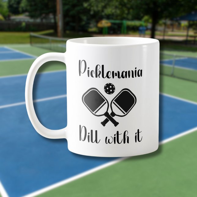 Pickleball Picklemania Dill mit lustigem Wortspiel Kaffeetasse (Von Creator hochgeladen)