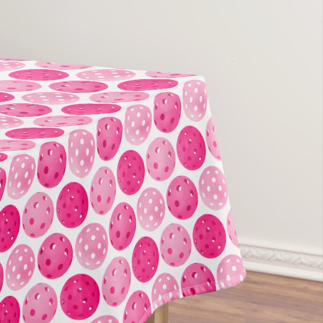 Pickleball Pink & White Pickleball Wohngestaltung Tischdecke (Beispiel)