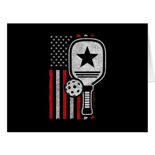 Pickleball Player - American Flag Pickleball - Bil (Vorderseite (Horizontal))