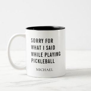 Pickleball Player Gag Personalisiert Zweifarbige Tasse